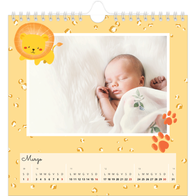 Calendari quadrati — Animali carini [Marzo]