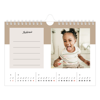 Calendario fotografico A5 — Calendario delle cose da fare [Febbraio]