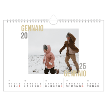 Calendario Fotografico A4 Orizzontale — Tipo di coppia