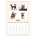 Calendario A3 verticale — Zampette di gatto e scarabocchi [Febbraio]