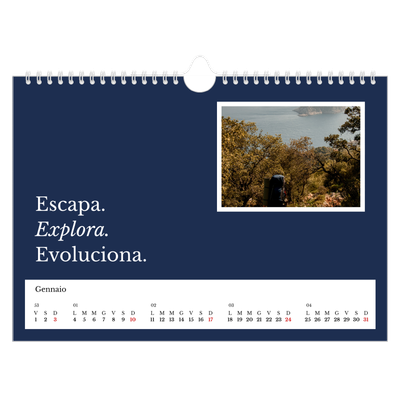 Calendario fotografico A4 — Terra editoriale [Gennaio]