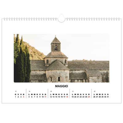 Calendario A3 orizzontale  — Foto semplice [copertina]