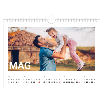 Calendario fotografico A4 — Mese in grande [copertina]
