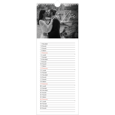 Calendario da cucina  — Scrittura elegante [Aprile]