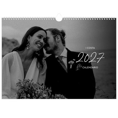 Calendario A3 orizzontale  — Scrittura elegante [copertina]