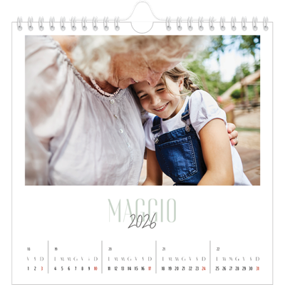 Calendari quadrati — Tipografia mista [copertina]