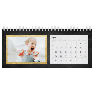 Calendari da tavolo — Cornici dorate [Aprile]