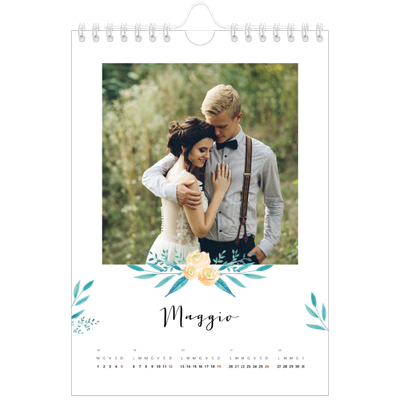 Calendario fotografico A5 — Illustrazioni floreali [copertina]