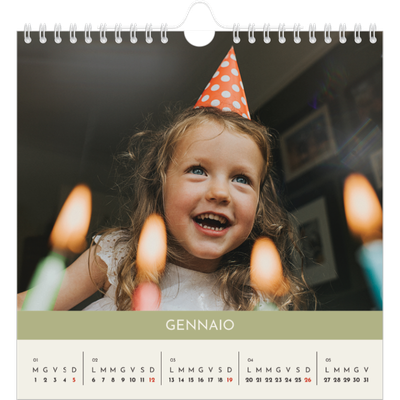 Calendari quadrati — Capitoli pastello [Gennaio]