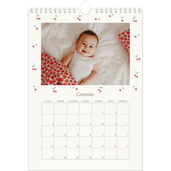 Calendario personalizzato A4 — Ciliegie