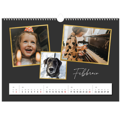 Calendario A3 orizzontale  — Tanti ricordi [Febbraio]