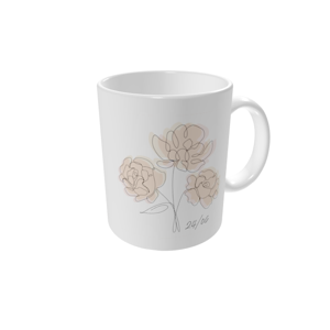 Tazze personalizzate — Linee di fiori delicati