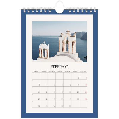 Calendario fotografico A5 — Colori classici [Febbraio]