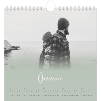 Calendario Fotografico Quadrato — Verde nebbioso