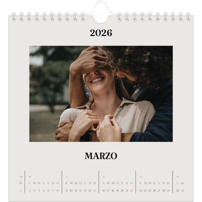 Calendari quadrati — Avorio semplice [Marzo]