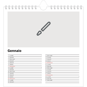 Calendario Fotografico Quadrato — Disegna il tuo prodotto