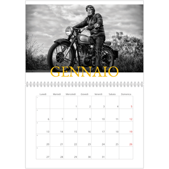 Calendario A4 Doppio — Stile tradizionale