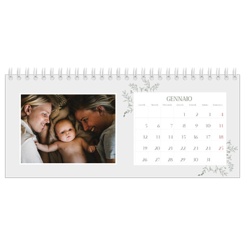 Calendario Fotografico da Tavolo — Fiori disegnati a mano