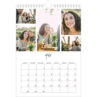 Calendario personalizzato A4 — Disposizioni fotografiche [Aprile]