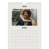 Calendario personalizzato A4 — Avorio semplice [Aprile]