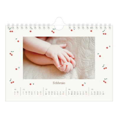 Calendario fotografico A5 — Ciliegie [Febbraio]