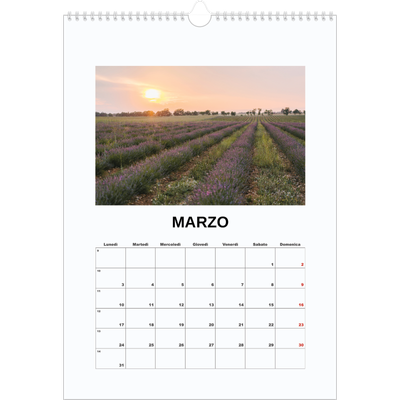 Calendario A3 verticale — Foto semplice [Marzo]
