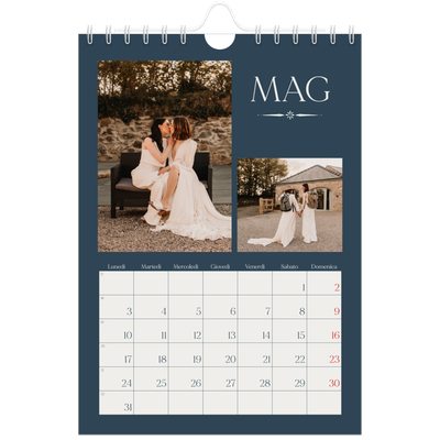 Calendario fotografico A5 — Ardesia e grazie [Maggio]