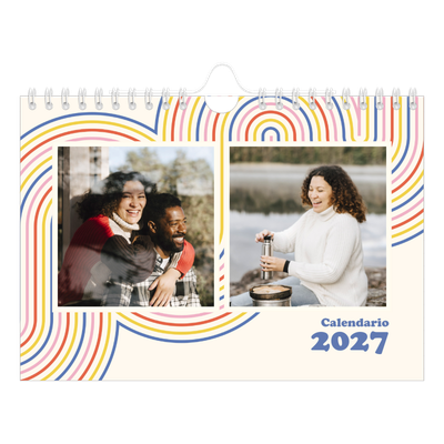 Calendario fotografico A5 — Strisce retro [copertina]
