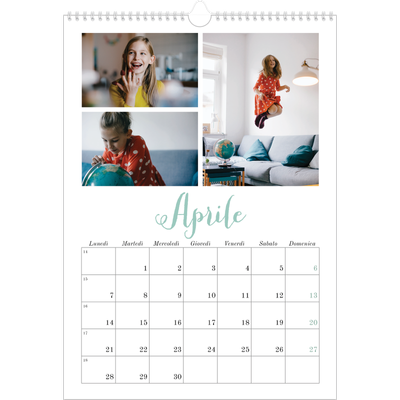 Calendario A3 verticale — Ciao mondo [Aprile]