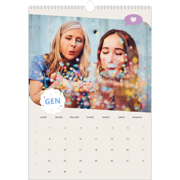 Calendario personalizzato A3 — Compleanno iconico