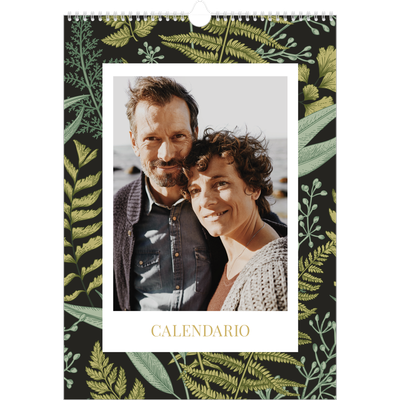 Calendario A3 verticale — Carta da parati floreale [copertina]