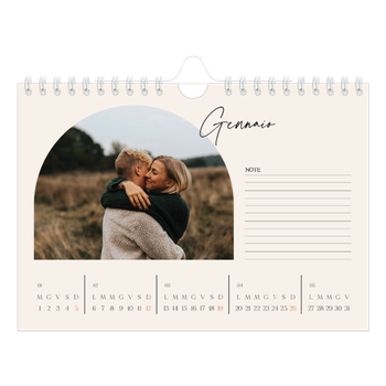 Calendario Fotografico A5 Orizzontale — Ricordi ad arco