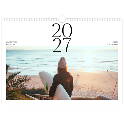 Calendario A3 orizzontale  — Tramonti e surf [copertina]