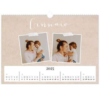 Calendario Fotografico A3 Orizzontale — Calendario di ritagli