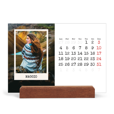 Calendario con supporto in legno orizzontale  — La selezione ritratti [copertina]
