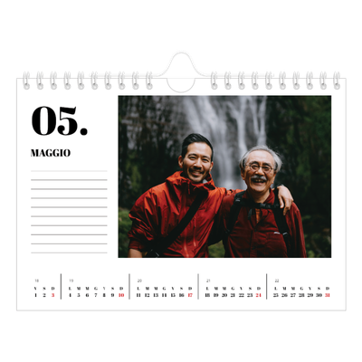 Calendario fotografico A5 — Serif e momenti [copertina]