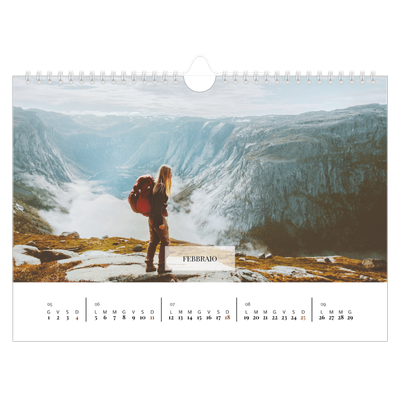Calendario fotografico A4 — Calendario classico [Febbraio]