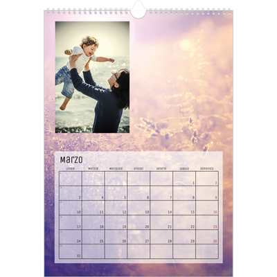 Calendario A3 verticale — Tornare alla natura [Marzo]