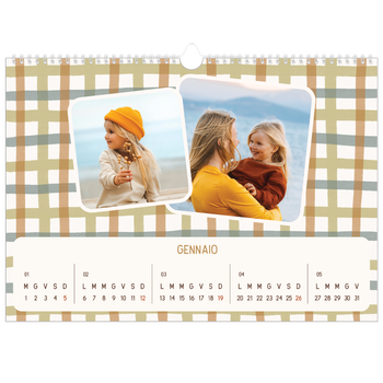 Calendario Fotografico A3 Orizzontale — Fantasia rétro