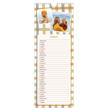 Calendario da cucina (15 x 40 cm) — Fantasia rétro