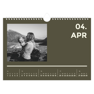 Calendario fotografico A4 — Contemporaneo [Aprile]