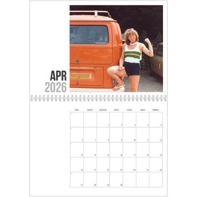 Calendario A4 Doppio — Testo abbreviato [Aprile]