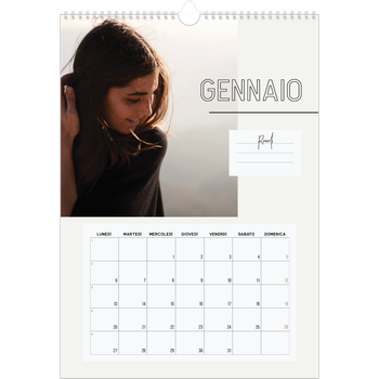 Calendario personalizzato A3 — Appunto a me stessa