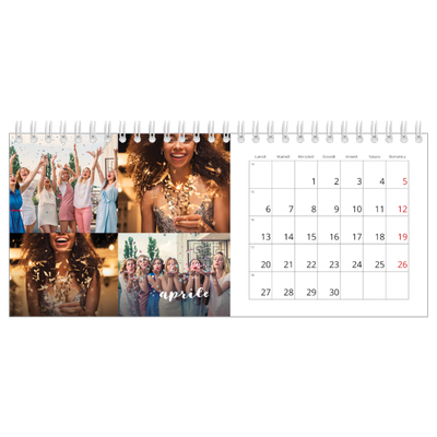 Calendari da tavolo — Scrittura semplice [Aprile]