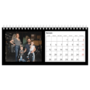 Calendario Fotografico da Tavolo — Margine nero