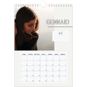 Calendario personalizzato A4 — Appunto a me stessa