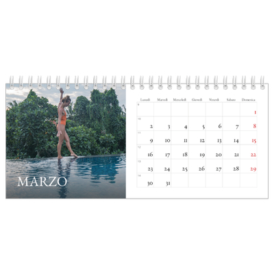 Calendari da tavolo — Graziato semplice [Marzo]