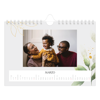 Calendario fotografico A5 — Spruzzo floreale [Marzo]