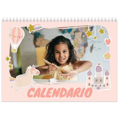 Calendario A4 Doppio — Unicorno arcobaleno [copertina]