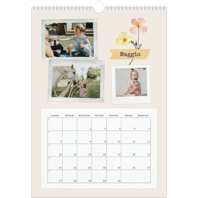 Calendario A3 verticale — Scrapbooking vintage [copertina]
